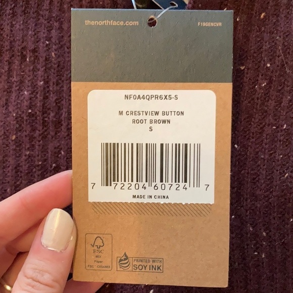 New the North face crestview quarter button down sweater in root brown - Picture 4 of 16